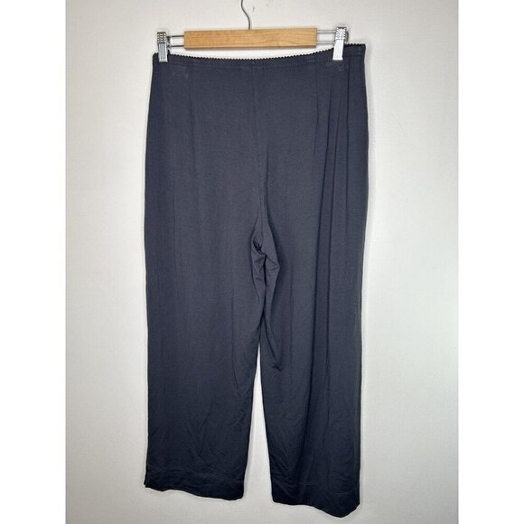 J Jill Pants Women Gray Wide Leg Lounge Sleep Pull On Stretch Size Medium Petite - Picture 5 of 10
